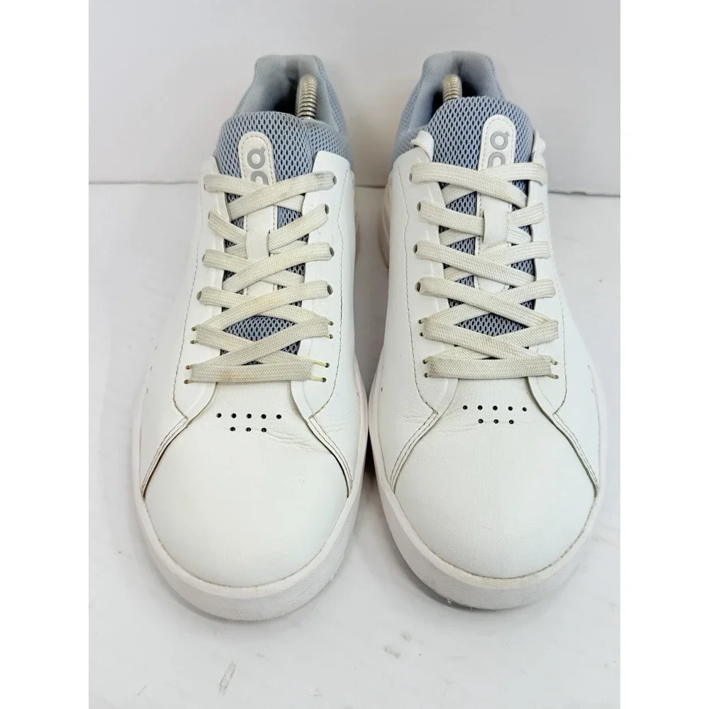 On The Roger Advantage Women's 8.5 White Nimbus Gray Yellow CloudTec Tennis